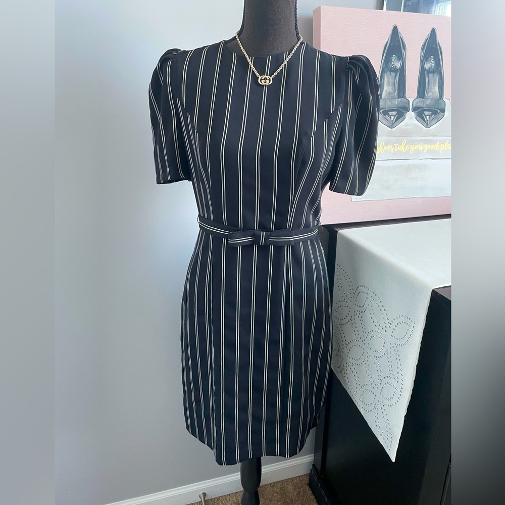 Express Black Striped Dress
